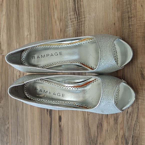 EUC Glitter peep toe platform heels - Picture 2 of 6